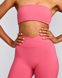 UnifiedMove™ Wrap Flared Bottoms with Reflective Logo | Hot Girl Pink