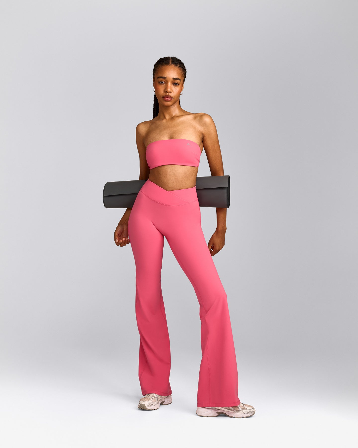 UnifiedMove™ Micro Bandeau Bralette with Reflective Logo | Hot Girl Pink