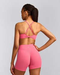 UnifiedMove™ Micro Bralette with Reflective Logo | Hot Girl Pink