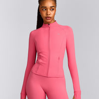 UnifiedMove™ Pocket Jacket with Reflective Logo | Hot Girl Pink
