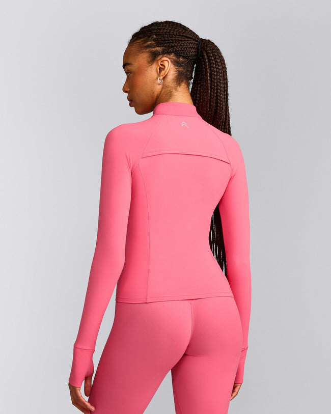 UnifiedMove™ Pocket Jacket with Reflective Logo | Hot Girl Pink