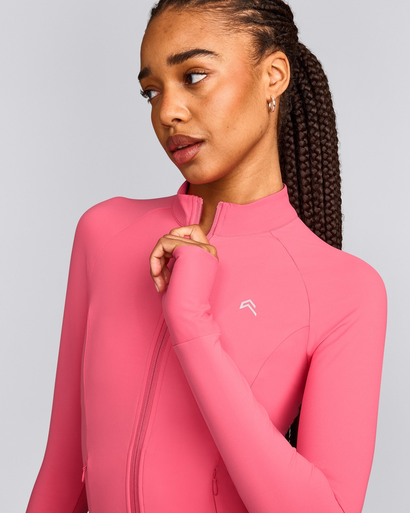 UnifiedMove™ Pocket Jacket with Reflective Logo | Hot Girl Pink