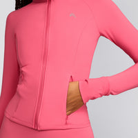 UnifiedMove™ Pocket Jacket with Reflective Logo | Hot Girl Pink