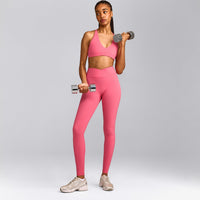UnifiedMove™ Wrap Leggings with Reflective Logo | Hot Girl Pink