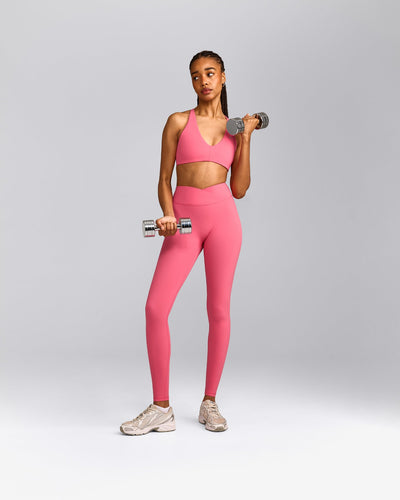 UnifiedMove™ Wrap Leggings with Reflective Logo | Hot Girl Pink