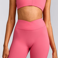 UnifiedMove™ Wrap Leggings with Reflective Logo | Hot Girl Pink
