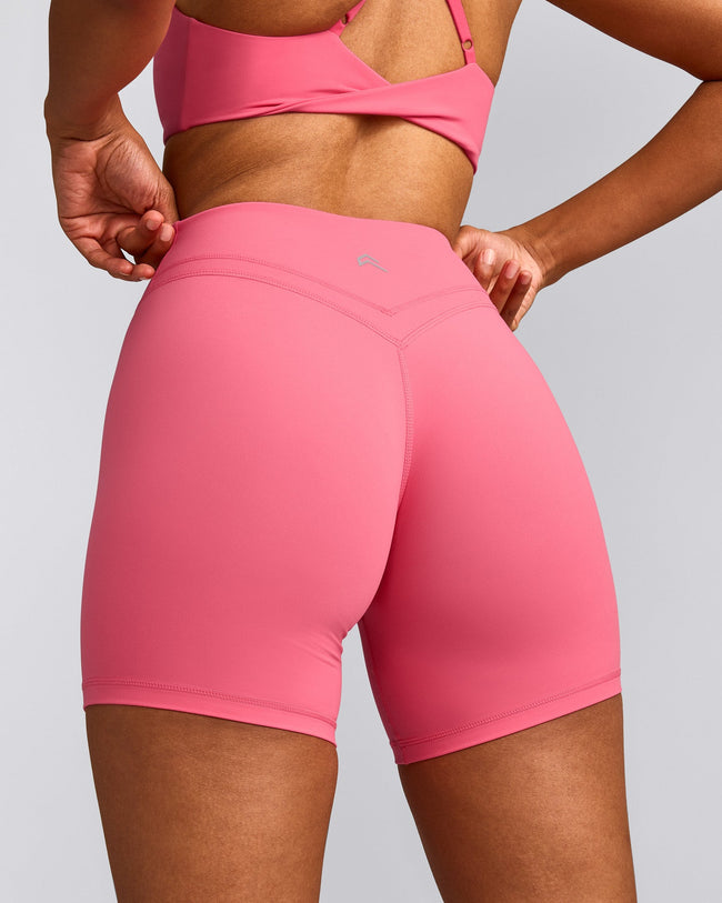 UnifiedMove™ Wrap Shorts 6" with Reflective Logo | Hot Girl Pink
