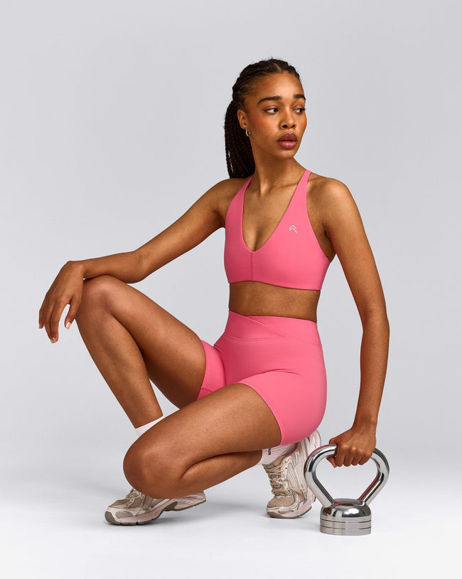 UnifiedMove™ Wrap Shorts 6" with Reflective Logo | Hot Girl Pink