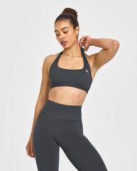 EasyLift™ Halter Bralette | Coal