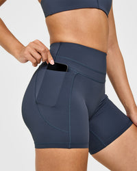 UnifiedMove™ High Waisted Pocket Shorts 6" | True Blue