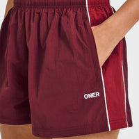 Oversized Piped Woven Track Shorts | Rosewood
