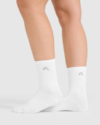 Lightweight Crew Socks 3 Pack | White