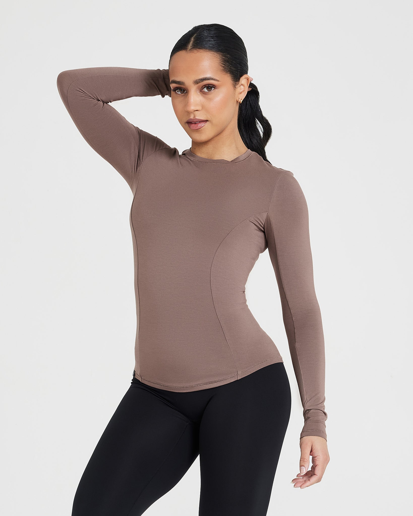 Mellow Soft Long Sleeve Top | Cool Brown