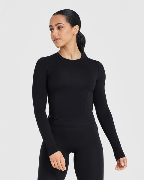 Mellow™ Rib Mid Mock Neck T-Shirt - Oil Blue | Oner Active