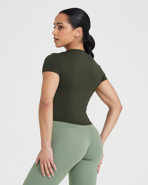 Mellow™ Soft Mid Short Sleeve T-Shirt | Khaki