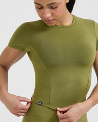 Mellow Soft Mid Short Sleeve T-Shirt | Olive Green