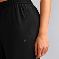 AirMove™ Straight Leg Pants with Reflective Logo | Black