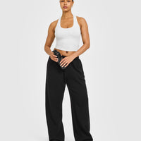 Cotton Fitted Mid Vest with Grey Logo | Light Grey Marl