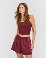 Cotton Fitted Mid Vest | Rosewood