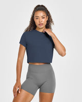 Cotton Relaxed T-Shirt | True Blue