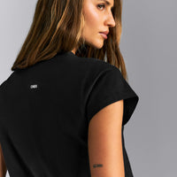 Regular Cotton Short Sleeve T-Shirt | Black