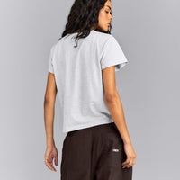 Regular Cotton Short Sleeve T-Shirt | Light Gray Marl
