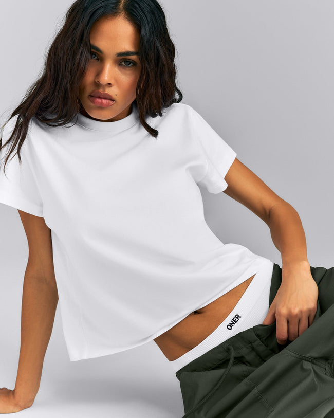 Regular Cotton Short Sleeve T-Shirt | White