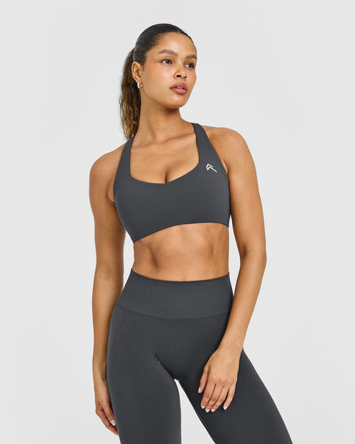 Oner Modal EasyLift™ Cross Back Sports Bra | Coal