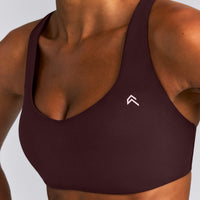 EasyLift™ Cross Back Sports Bra New Branding | Plum Brown