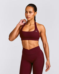 EasyLift™ Halter Bralette with Grey Logo | Rosewood