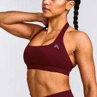 EasyLift™ Halter Bralette with Grey Logo | Rosewood