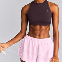 EasyLift™ High Neck Sports Bra New Branding | Dark Umber Brown