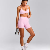 EasyLift™ Ultra Minimal Bralette with Grey Logo | Chalk Pink