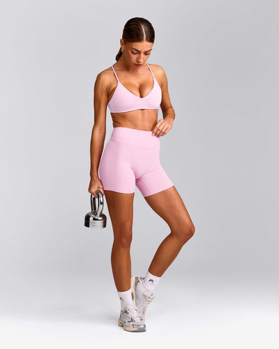 EasyLift™ Ultra Minimal Bralette with Grey Logo | Chalk Pink