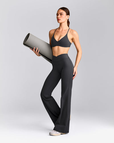 EasyLift™ Ultra Minimal Bralette with Grey Logo | Coal