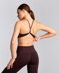 EasyLift™ Ultra Minimal Bralette with Grey Logo | Plum Brown