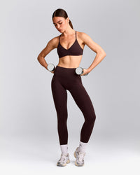 EasyLift™ Ultra Minimal Bralette with Grey Logo | Plum Brown