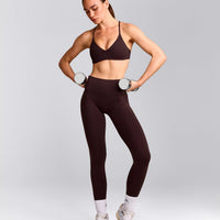 EasyLift™ Ultra Minimal Bralette with Grey Logo | Plum Brown