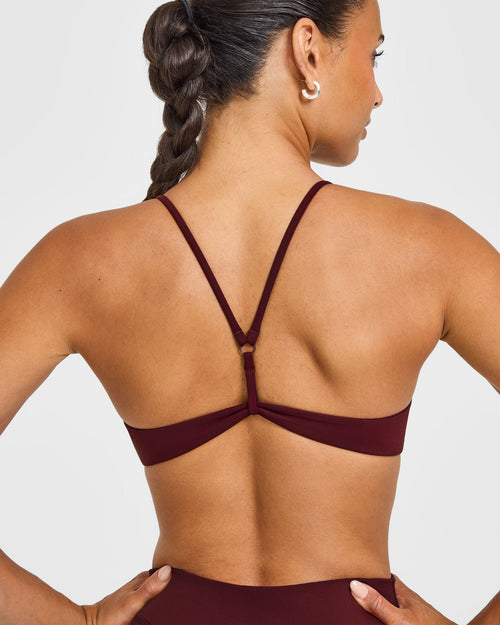 EasyLift™ Ultra Minimal Bralette with White Logo | Rosewood