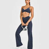 EasyLift™ Ultra Minimal Bralette with White Logo | True Blue