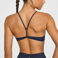 EasyLift™ Ultra Minimal Bralette with White Logo | True Blue