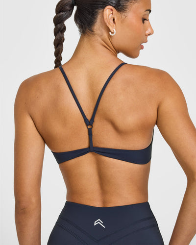 EasyLift™ Ultra Minimal Bralette with White Logo | True Blue