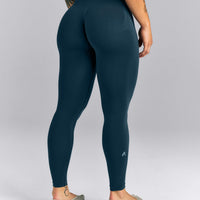 EffortlessLift™ Seamless Mid Rise Leggings | Oil Blue
