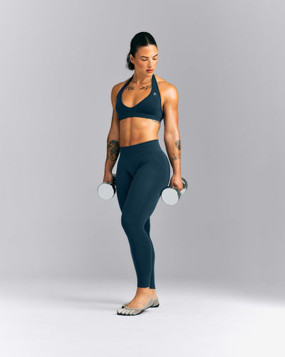 EffortlessLift™ Seamless Mid Rise Leggings | Oil Blue