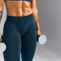 EffortlessLift™ Seamless Mid Rise Leggings | Oil Blue