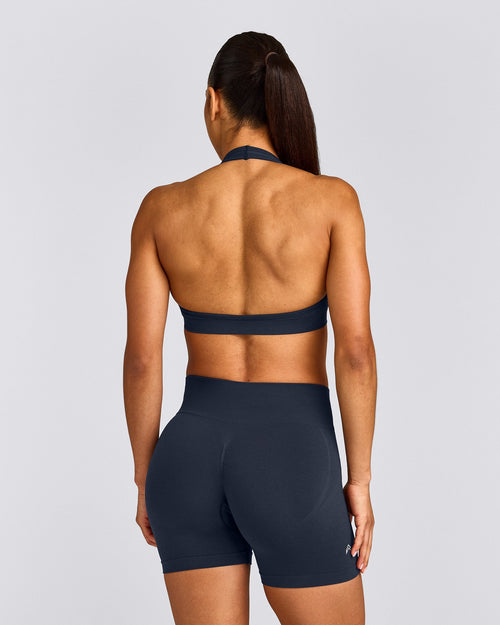 EffortlessLift™ Seamless Halter Neck Sports Bra New Branding | True Blue