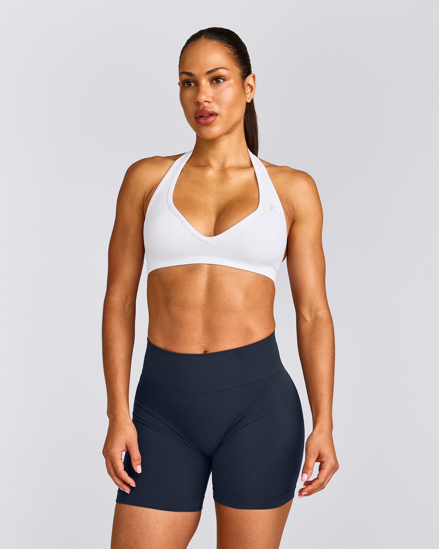 EffortlessLift™ Seamless Halter Neck Sports Bra New Branding | White