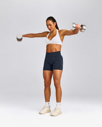 EffortlessLift™ Seamless Halter Neck Sports Bra New Branding | White
