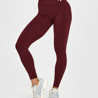 EffortlessLift™ Seamless Leggings with White Logo | Rosewood
