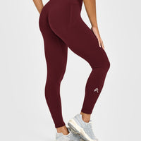 EffortlessLift™ Seamless Leggings with White Logo | Rosewood